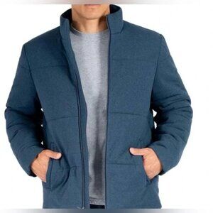 Soybu Men's Deep Blue Puffer Jacket - Medium